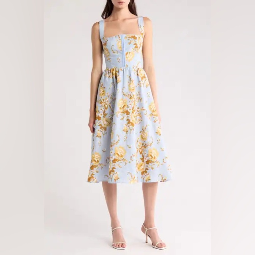 Reformation Tagliatelle Midi Dress in Heavenly Size 2